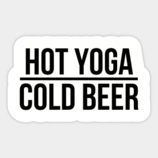 Hot Yoga Cold Beer Sticker